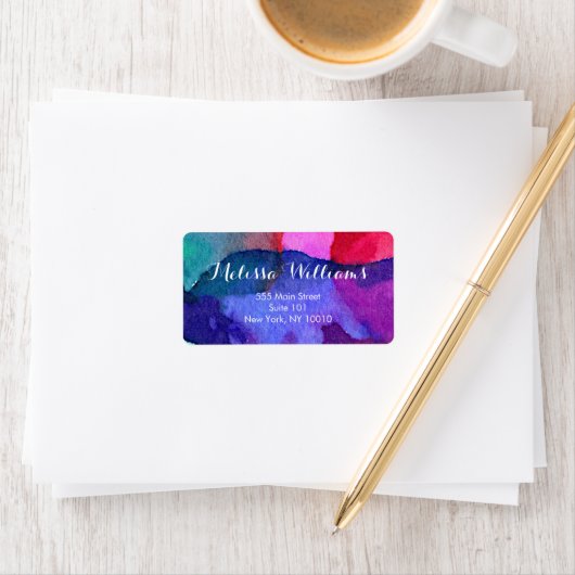 抽象芸術数々の色の水彩絵師 ラベル (インサイチュ)