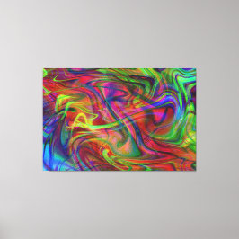 抽象芸術数々の色の煙 キャンバスプリント