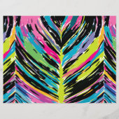 抽象芸術数々の色の熱帯の葉のスクラップブック紙 (裏面)