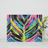 抽象芸術数々の色の熱帯の葉のスクラップブック紙 (スタンド正面)