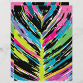 抽象芸術数々の色の熱帯の葉のスクラップブック紙 (正面/裏面)