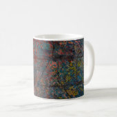 抽象芸術数々の色の背景グランジ（背景） コーヒーマグカップ (正面右)