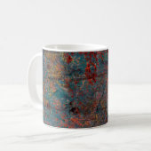 抽象芸術数々の色の背景グランジ（背景） コーヒーマグカップ (正面左)