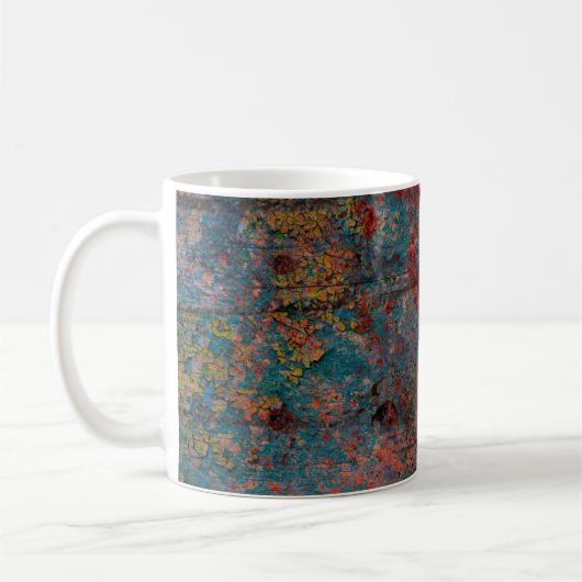 抽象芸術数々の色の背景グランジ（背景） コーヒーマグカップ (左)