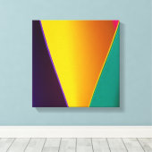 抽象芸術数々の色の背景 キャンバスプリント (インサイチュ (ウッドフロア))