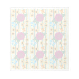 抽象芸術数々の色の花蝶 ノートパッド