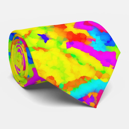 抽象芸術数々の色の虹の水色 ネクタイ (ロール)