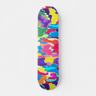 抽象芸術数々の色の スケートボード