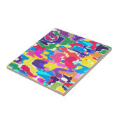 抽象芸術数々の色の タイル (側面)