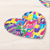 抽象芸術数々の色の ペーパーコースター (アングル)