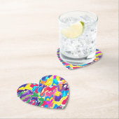 抽象芸術数々の色の ペーパーコースター (インサイチュ)