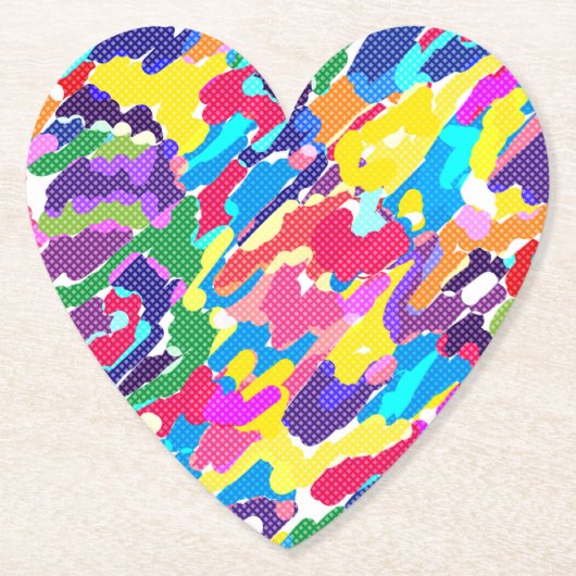 抽象芸術数々の色の ペーパーコースター (正面)