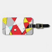 抽象芸術数々の色の ラゲッジタグ (正面横)