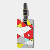 抽象芸術数々の色の ラゲッジタグ (正面縦)