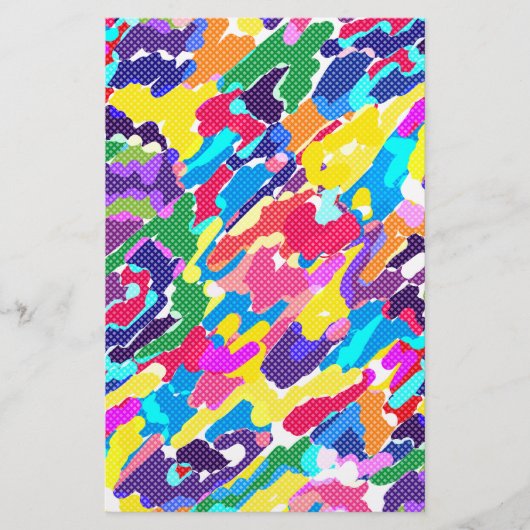 抽象芸術数々の色の 便箋 (正面)