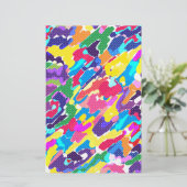 抽象芸術数々の色の 便箋 (スタンド正面)