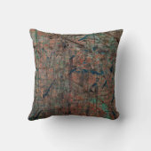 抽象芸術数々の色グランジ背景(背景あり) クッション (裏面)