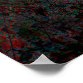 抽象芸術数々の色グランジ背景(背景あり) ポスター (角)