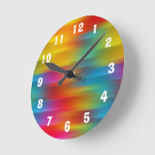 抽象芸術数々の色ストローのアクリル時計 ラウンド壁時計 (傾斜)