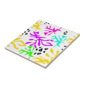 抽象芸術数々の色ネオン模様 タイル (側面)