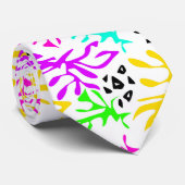 抽象芸術数々の色ネオン模様 ネクタイ (ロール)