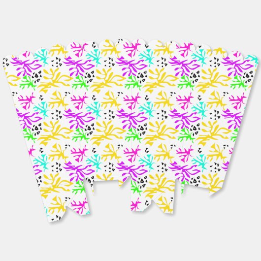 抽象芸術数々の色ネオン模様 フェイバーボックス (見開き)