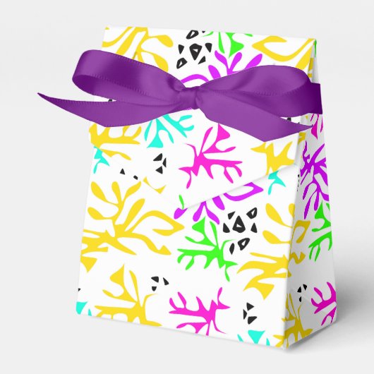 抽象芸術数々の色ネオン模様 フェイバーボックス (正面サイド)