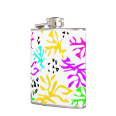 抽象芸術数々の色ネオン模様 フラスク (左)