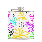 抽象芸術数々の色ネオン模様 フラスク (正面)