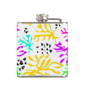 抽象芸術数々の色ネオン模様 フラスク (裏面)