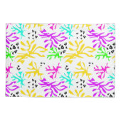 抽象芸術数々の色ネオン模様 枕カバー (裏面)