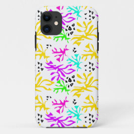 抽象芸術数々の色ネオン模様 iPhone 11 ケース