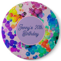 抽象芸術数々の色ハッピーバースデー《写真》ぼけ味