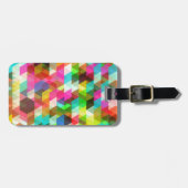 抽象芸術数々の色パターン ラゲッジタグ (正面横)