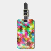 抽象芸術数々の色パターン ラゲッジタグ (正面縦)