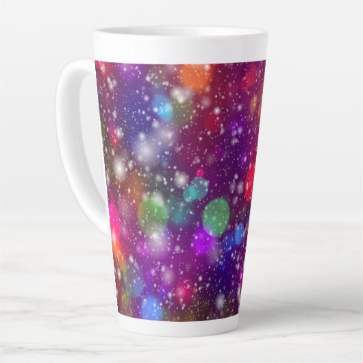 抽象芸術数々の色《写真》ぼけ味背景–25363 カフェラテマグ (左アングル)