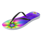 抽象芸術数々の花ファンタジー ビーチサンダル (アングル)