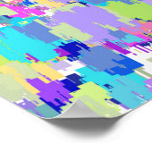 抽象芸術斑入り80sカラー ポスター (角)