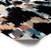 抽象芸術斑状迷彩柄 ポスター (角)