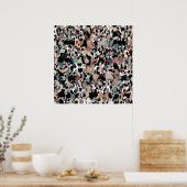 抽象芸術斑状迷彩柄 ポスター (キッチン)