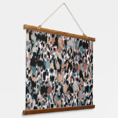 抽象芸術斑状迷彩柄 吊り下げ型タペストリー (傾斜あり)