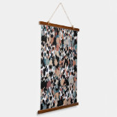 抽象芸術斑状迷彩柄 吊り下げ型タペストリー (傾斜あり)