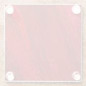 抽象芸術斜めの赤いデザイン ガラスコースター (裏面)