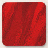 抽象芸術斜めの赤いデザイン コースター (正面)