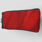 抽象芸術斜めの赤いデザイン ゴルフヘッドカバー (正面)