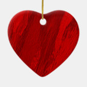 抽象芸術斜めの赤いデザイン セラミックオーナメント (裏面)