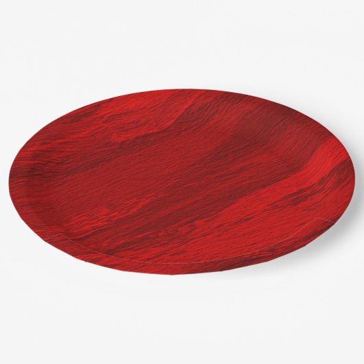 抽象芸術斜めの赤いデザイン ペーパープレート (アングル)