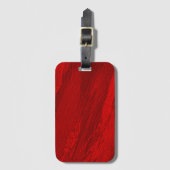 抽象芸術斜めの赤いデザイン ラゲッジタグ (正面縦)