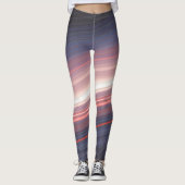 抽象芸術斜め2脚 レギンス (正面)