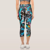 抽象芸術新しいレトログレードカプリレギンス カプリレギンス (裏面)